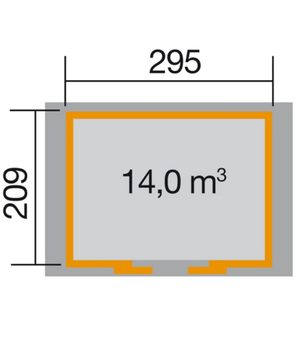 Weka Schiebetürhaus 228, Ca. B344/H248/T241 Cm 5 Weka Schiebetürhaus 228, Ca. B344/H248/T241 Cm – Bild 3
