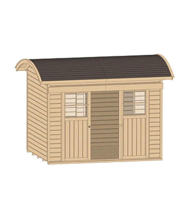 Weka Schiebetürhaus 228, Ca. B344/H248/T241 Cm 4 Weka Schiebetürhaus 228, Ca. B344/H248/T241 Cm – Bild 2