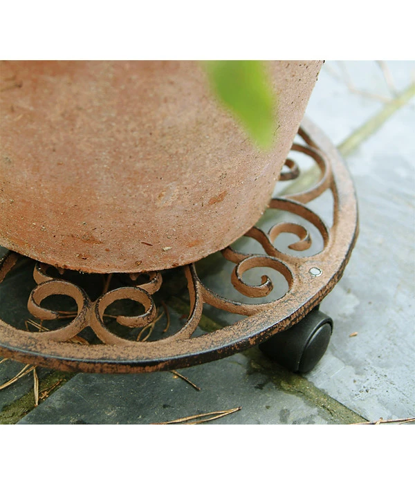 Dehner Gusseisen-Rolluntersetzer, Ø 29 Cm 4 Dehner Gusseisen-Rolluntersetzer, Ø 29 Cm – Bild 2