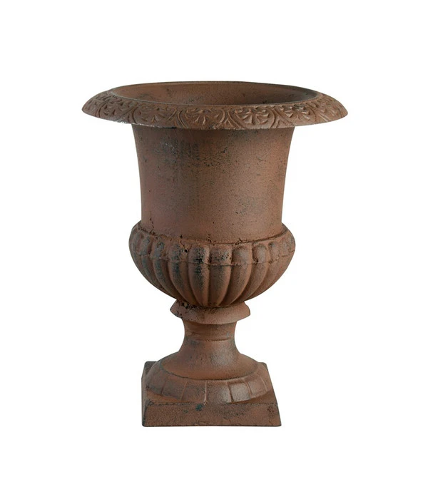 Esschert Design Französische Pflanzvase Aus Gusseisen, Dunkelbraun 3 Esschert Design Französische Pflanzvase Aus Gusseisen, Dunkelbraun