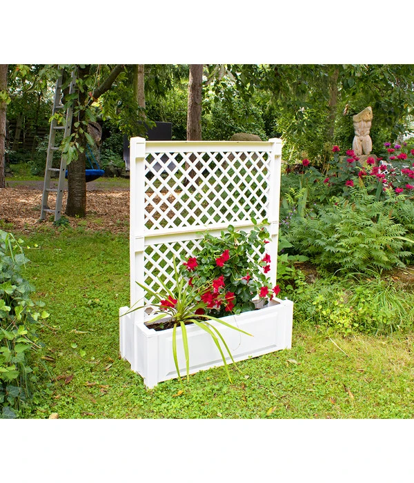 KHW Kunststoff-Pflanzkasten Mit Spalier, 100 X 43 X 140 Cm 3 KHW Kunststoff-Pflanzkasten Mit Spalier, 100 X 43 X 140 Cm