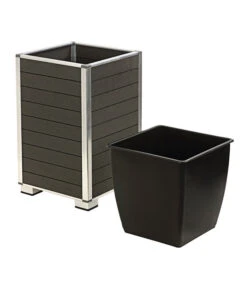 Dehner WPC-Pflanztopf Inkl. Kunststoff-Einsatz, Anthrazit -Biohort || Compo || Elho Verkäufe 3220985 WE DE 002 PolystonePflanztopfinklKunststoffEinsatzanthrazit