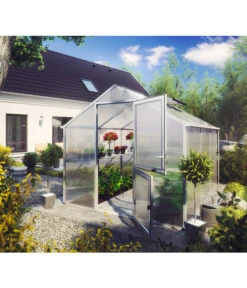 KGT Gewächshaus Tulpe IV -Biohort || Compo || Elho Verkäufe 3511631 WE MO 001 GewaechshausTulpe3AlublankMit16mmHohlkammerplatten