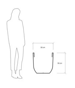 Farmet Kunststoff-Topf-Set Orione Alto, Rund, Anthrazit, 2-teilig -Biohort || Compo || Elho Verkäufe 4109195 WE DE 004 ORIONEALTOHoherRunderPflanzkuebelDurchmesser50cm50cmhochDUNKELANTHRAZIT