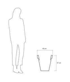 Farmet Kunststoff-Topf-Set Pegasus, Konisch, Anthrazit, 2-teilig -Biohort || Compo || Elho Verkäufe 4185401 WE DE 004 PEGASUSKonischerPflanzkuebelDurchmesser40cm37cmhochDUNKELANTHRAZIT