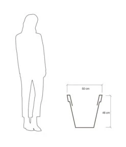 Farmet Kunststoff-Topf-Set Pegasus, Konisch, Anthrazit, 2-teilig -Biohort || Compo || Elho Verkäufe 4185690 WE DE 004 PEGASUSKonischerPflanzkuebelDurchmesser50cm46cmhochDUNKELANTHRAZIT