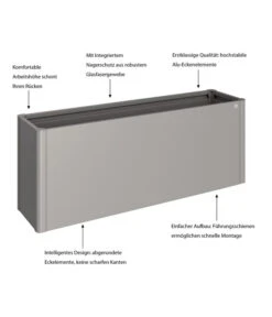 Biohort Metall HochBeet 2x0,5, Ca. B201/H77/T53 Cm -Biohort || Compo || Elho Verkäufe 4271458 WE IG 001 HOCHBEET2X05QGRAU