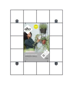 Elho Metall-Wandgitter Für Töpfe Loft Urban Green Wall Gestell, Ca. B47,3/H59/T1,5 Cm, Schwarz