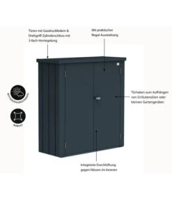 Biohort Terrassenschrank Romeo® -Biohort || Compo || Elho Verkäufe 4417275 WE IG 001 BiohortRomeoDunkelgrau