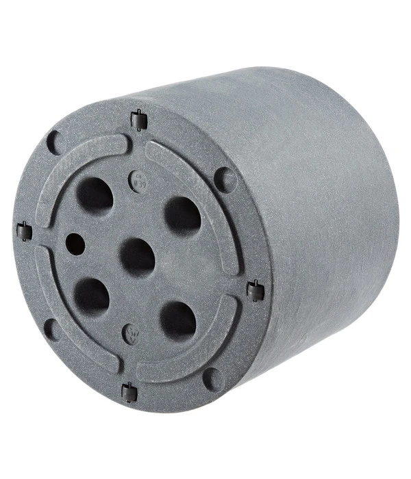 Dehner Kunststoff-Blumenkübel Palermo, Mit Rollen, Anthrazit, Ca. Ø40 Cm 4 Dehner Kunststoff-Blumenkübel Palermo, Mit Rollen, Anthrazit, Ca. Ø40 Cm – Bild 3