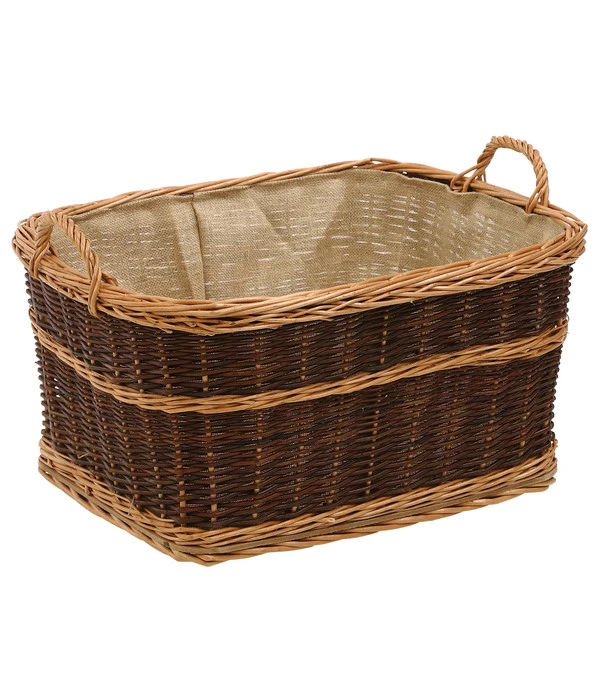 Weiden-Kaminkorb Mit Jute 3 Weiden-Kaminkorb Mit Jute