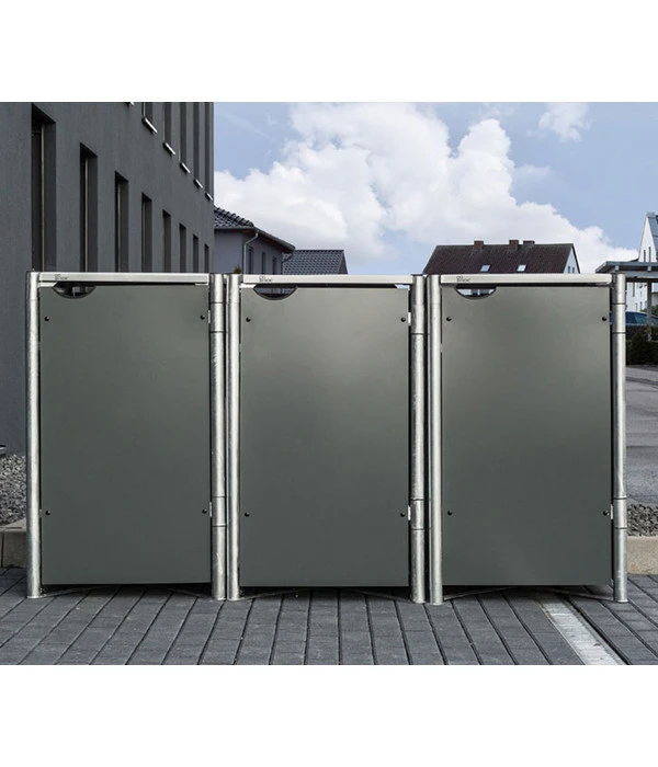 Hide Mülltonnenbox 240 L Aluminium, Ca. B209,1/H115,2/T80,7 Cm 5 Hide Mülltonnenbox 240 L Aluminium, Ca. B209,1/H115,2/T80,7 Cm – Bild 3