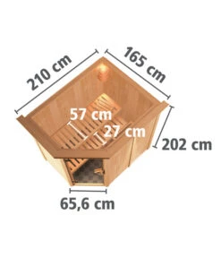 Wolff Finnhaus Innensauna De Luxe Helia, Ca. B210/H202/T165 Cm -Biohort || Compo || Elho Verkäufe 6618847 WE BG 002 FinnhausInnensaunadeluxeHelia