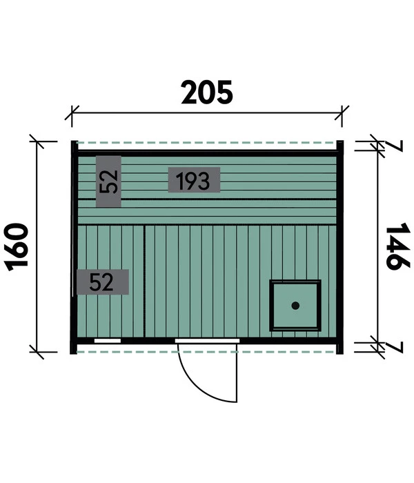 Wolff Finnhaus Saunafass Mini 160 Montiert, Ca. B205/H215/T160 Cm 5 Wolff Finnhaus Saunafass Mini 160 Montiert, Ca. B205/H215/T160 Cm – Bild 3