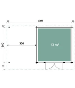 Wolff Finnhaus Gartenhaus Trondheim 70-B, Inkl. Seitendach Links -Biohort || Compo || Elho Verkäufe 6619225 WE BG 001 FinnhausGartenhaus