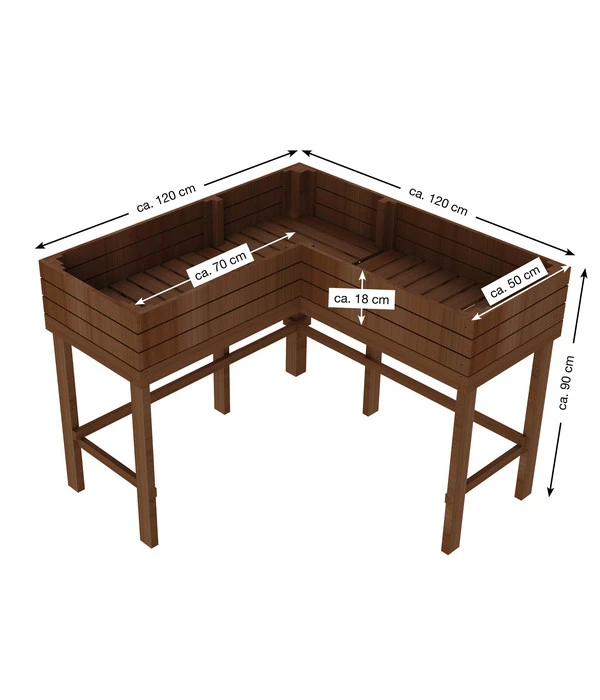 Hecht Eckhochbeet, Ca. B120/H90/T120 Cm 7 Hecht Eckhochbeet, Ca. B120/H90/T120 Cm – Bild 5