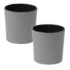 Siena Garden Kunststoff-Topf ECO Lens, Rund, Grau, Ca. Ø25/H25 Cm, 2er-Set -Biohort || Compo || Elho Verkäufe 6654933 WE FS 001 PflanzgefaessEcoLensGrau