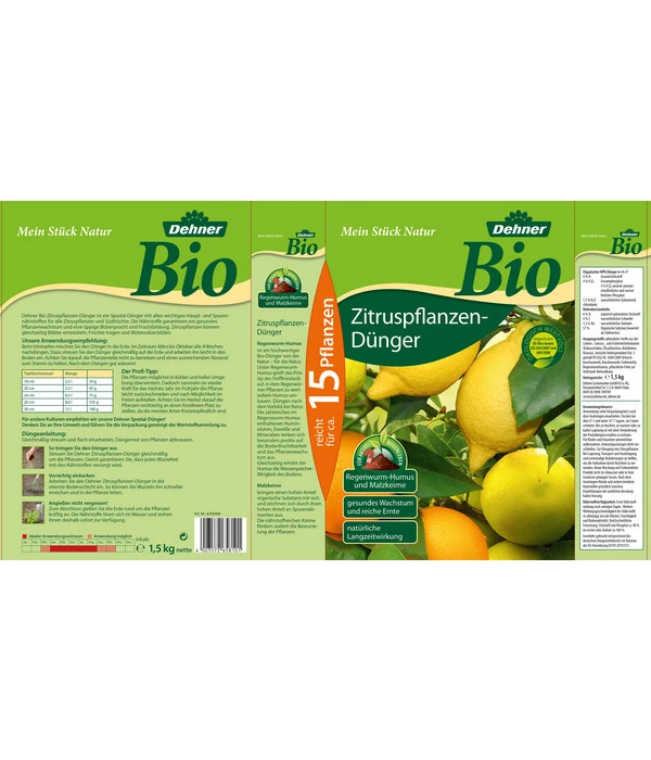 Dehner Bio Zitruspflanzen-Dünger, 1,5 Kg 4 Dehner Bio Zitruspflanzen-Dünger, 1,5 Kg – Bild 2