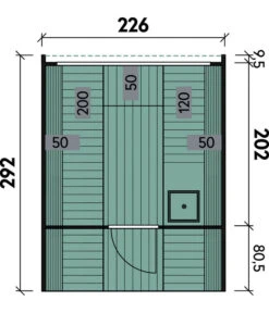 Wolff Finnhaus Saunafass Premium Finja 2 Bausatz, Thermoholz, Ca. B226/H252/T292 Cm -Biohort || Compo || Elho Verkäufe 6927800 WE DE 001 FinnhausSaunaThermo