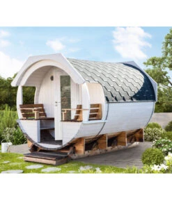 Wolff Finnhaus Saunafass Premium Finja 2 Bausatz, Thermoholz, Ca. B226/H252/T292 Cm -Biohort || Compo || Elho Verkäufe 6927800 WE MO 001 FinnhausSaunaThermo