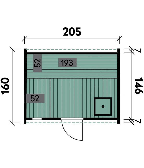 Wolff Finnhaus Saunafass Mini 160 Bausatz, Ca. B205/H215/T160 Cm 6 Wolff Finnhaus Saunafass Mini 160 Bausatz, Ca. B205/H215/T160 Cm – Bild 4