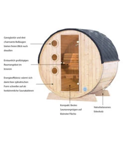 Wolff Finnhaus Saunafass Mini 160 Bausatz, Ca. B205/H215/T160 Cm 8 Wolff Finnhaus Saunafass Mini 160 Bausatz, Ca. B205/H215/T160 Cm -Biohort || Compo || Elho Verkäufe 6927891 WE IG 001 SaunafassMini160BausatzDSschwarz