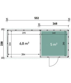 Wolff Finnhaus Metallgerätehaus Eleganto 2724, Inkl. Lounge Links Mit Fenster, Ca. B572/H227/T258 Cm -Biohort || Compo || Elho Verkäufe 6929285 WE DE 001 FinnhausLounge