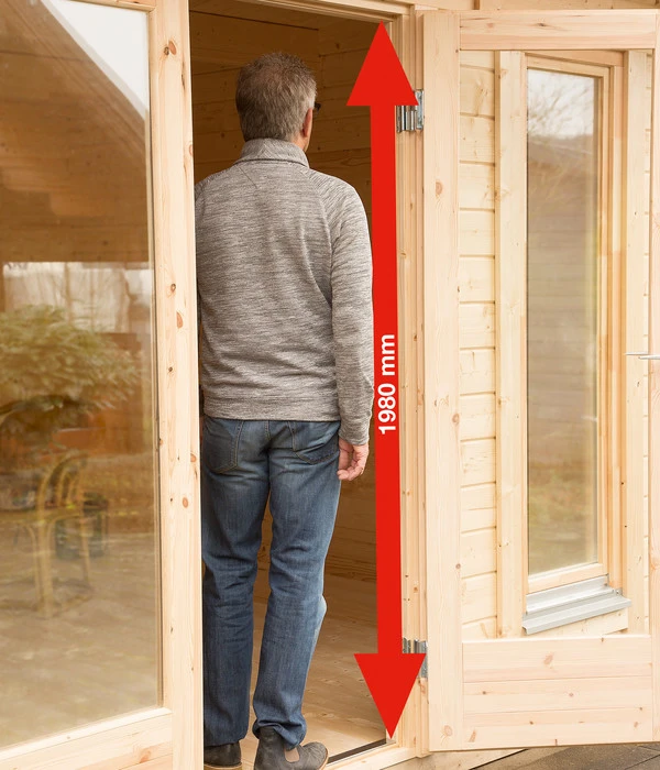 Wolff Finnhaus Gartenhaus Trondheim 70-D XL, Inkl. Schiebetür Rechts, Ca. B490/H256/T390 Cm 8 Wolff Finnhaus Gartenhaus Trondheim 70-D XL, Inkl. Schiebetür Rechts, Ca. B490/H256/T390 Cm – Bild 6