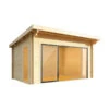 Wolff Finnhaus Gartenhaus Trondheim 70-D XL, Inkl. Schiebetür Rechts, Ca. B490/H256/T390 Cm