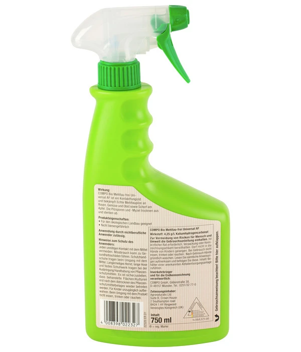 COMPO BIO Mehltau-frei Universal AF Spray, 750 Ml 4 COMPO BIO Mehltau-frei Universal AF Spray, 750 Ml – Bild 2