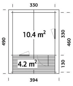 Palmako Gartenhaus Emma, Ca. B394/H257/T490 Cm 7 Palmako Gartenhaus Emma, Ca. B394/H257/T490 Cm -Biohort || Compo || Elho Verkäufe 6974406 WE BG 001 PalmakoGartenhausEmma